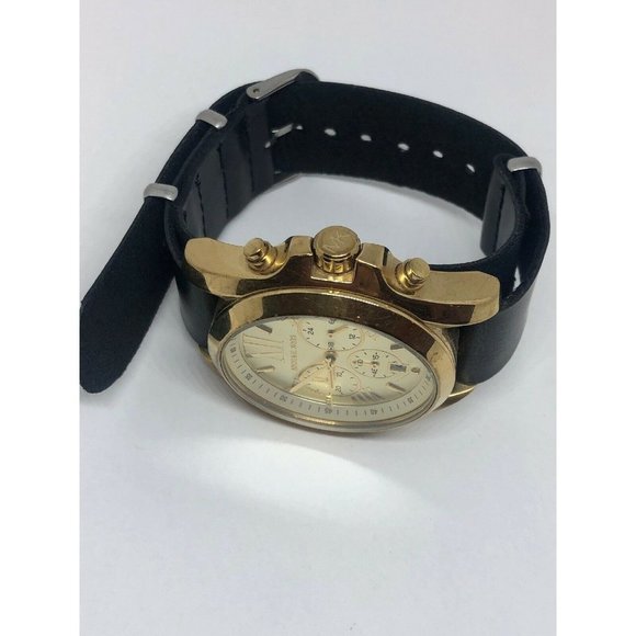 Michael Kors MK5605 Unisex Black Leather Analog Go main image 9